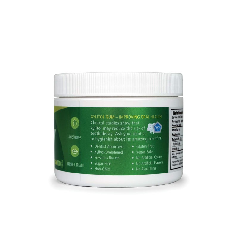 Spry Fresh Natural Xylitol Chewing Gum Dental Defense System - Aspartame-Free, Sugar-Free, Non-GMO, Gluten-Free (Spearmint, 100 Count - Pack of 1) - Image 5